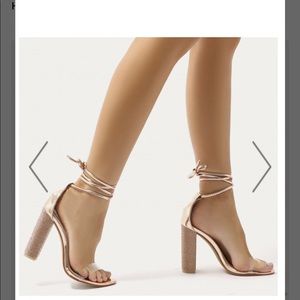 Public Desire Rose Gold Perspex Heels
